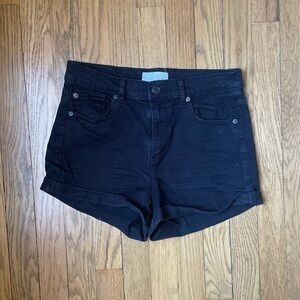Garage Black Jean Shorts Classic Style High Waisted